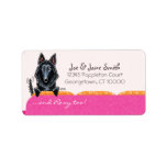 Happy Belgian Sheepdog Pink Couch Girly labels