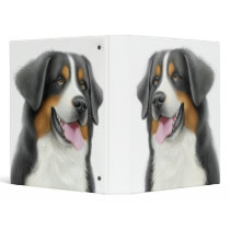 Happy Berner Bernese Mtn Dog Avery Binder