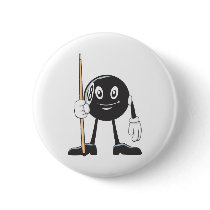 Happy Billiard Eight Ball Button
