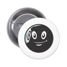Happy Billiard Eight Ball Button