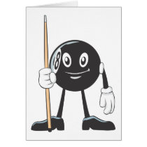 Happy Billiard Eight Ball Card