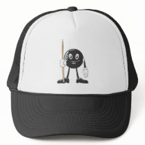 Happy Billiard Eight Ball Trucker Hat