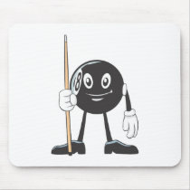 Happy Billiard Eight Ball Mousepads