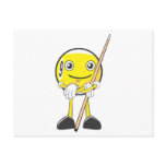 Happy Billiard Nine Ball Player Post Cards