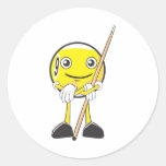 Happy Billiard Nine Ball Player Sticker