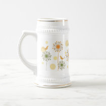 Happy Bird Design Stein Mug by Yoshika Happy Bird Design Stein Mug