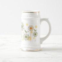 Happy Bird Design Stein Mug