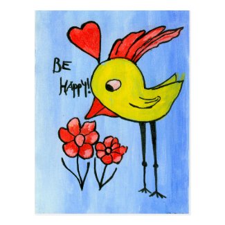 Happy Bird Postcard