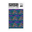 happy bird tiled postage