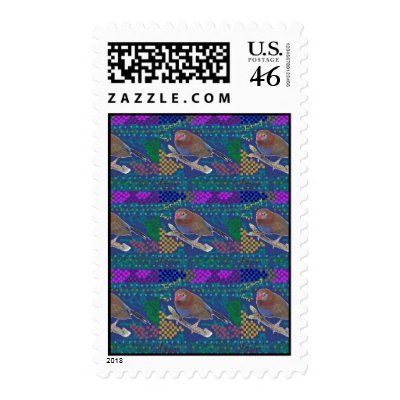 happy bird tiled stamps by eelkat