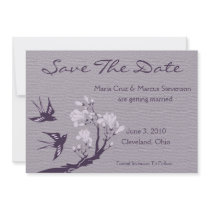 Happy Birds Save The Date (Orchid) invitations by allweddingproducts Happy Birds Save The Date (Orchid) invitations