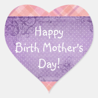 Happy Birth Mother's Day! Heart Sticker