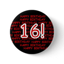 Happy Birthday 16 Pins