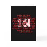 Happy Birthday 16 Card