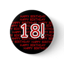 Happy Birthday 18 buttons by birthdayTshirts Happy Birthday 18 buttons
