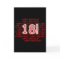 Happy Birthday 18  Greeting Card