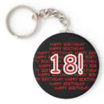 Happy Birthday 18  Key Chain