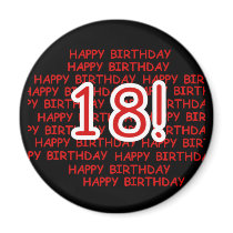 Happy Birthday 18 magnets by birthdayTshirts Happy Birthday 18 magnets