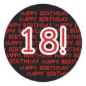Happy Birthday 18 stickers by birthdayTshirts Happy Birthday 18 stickers