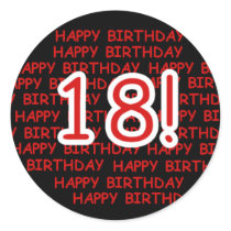 Happy Birthday 18  stickers