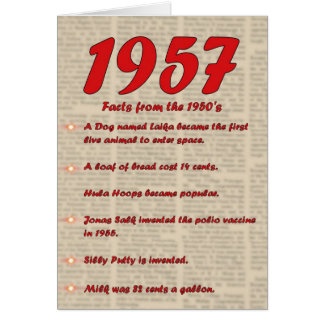 1957 Birthday Cards | Zazzle