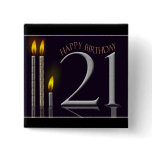 Happy Birthday 21! Pinback Button