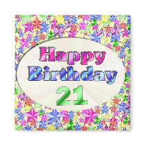 Happy Birthday 21 magnets by dndartstudio Happy Birthday 21 magnets