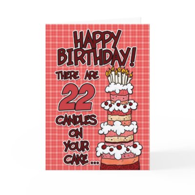 Happy Birthday - 22 Years Old Greeting Card by cfkaatje