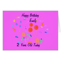 Happy Birthday 2 year old Greeting Cards