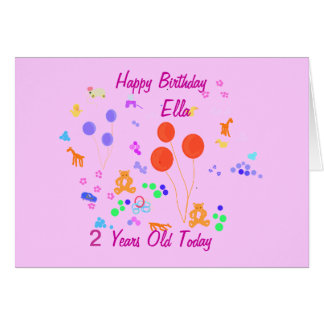 Happy Birthday 2 years old Greeting Card Happy Birthday 2 years old Greeting Card