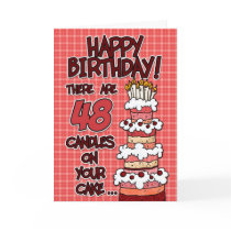 Happy Birthday - 48 Years Old Card