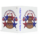 Happy Birthday 4th of July Vinyl Binder