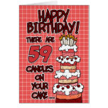 Happy Birthday - 59 Years Old Greeting Card