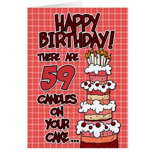 Happy Birthday 59 Years Old Greeting Card Zazzle