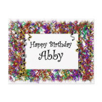 Happy Birthday Abby Postcard