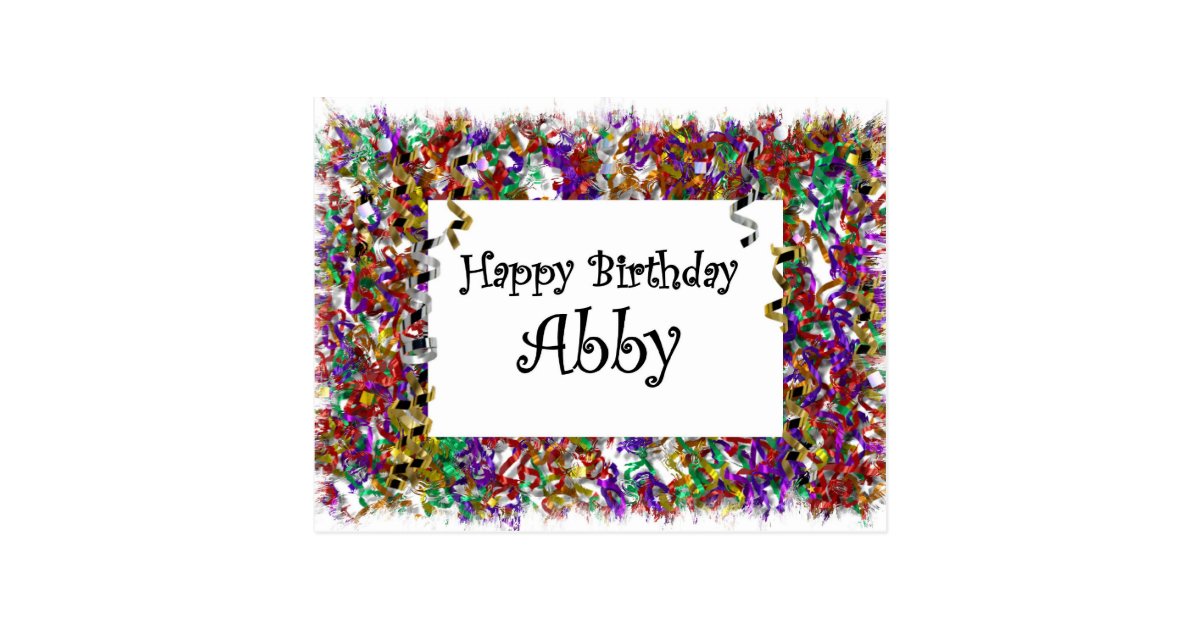 Happy Birthday Abby Postcard | Zazzle