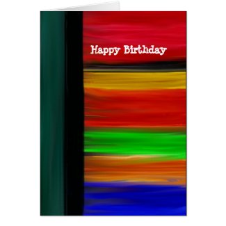 Happy Birthday Abstract Greeting Cards