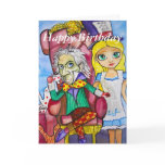 Happy Birthday Alice in wonderland mad hatter Card