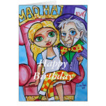 Happy Birthday Alice in wonderland mad hatter Greeting Card