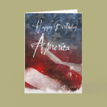 Happy Birthday America-Aged flag cards