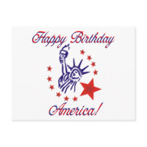 Happy Birthday America Post Card