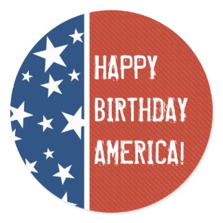 Happy Birthday America Sticker sticker