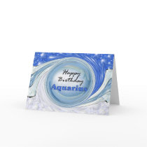 Happy Birthday Aquarius cards by dndartstudio Happy Birthday Aquarius cards