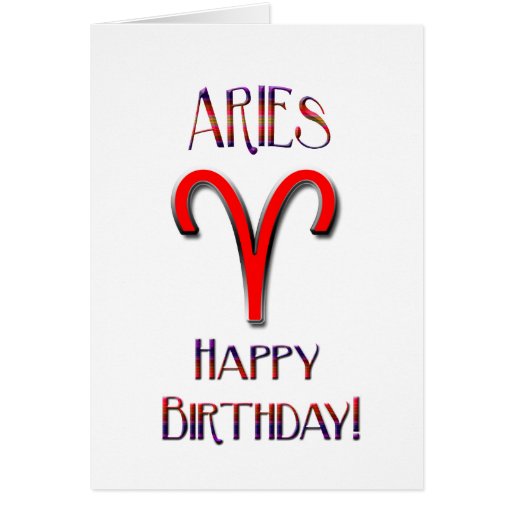 Happy Birthday Aries!-Zodiac Greeting Card | Zazzle
