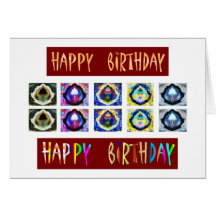HAPPY BIRTHDAY Artistic Script Text Card