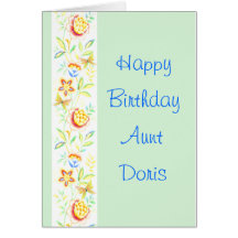 Happy Birthday Aunt Doris Greeting Cards