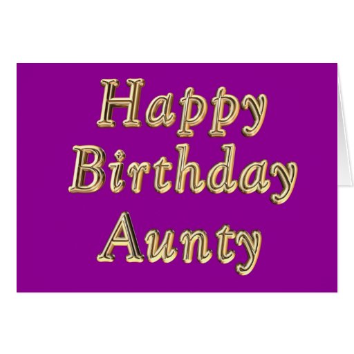 Happy Birthday Aunty Birthday Cake Wishes Greeting Card Zazzle