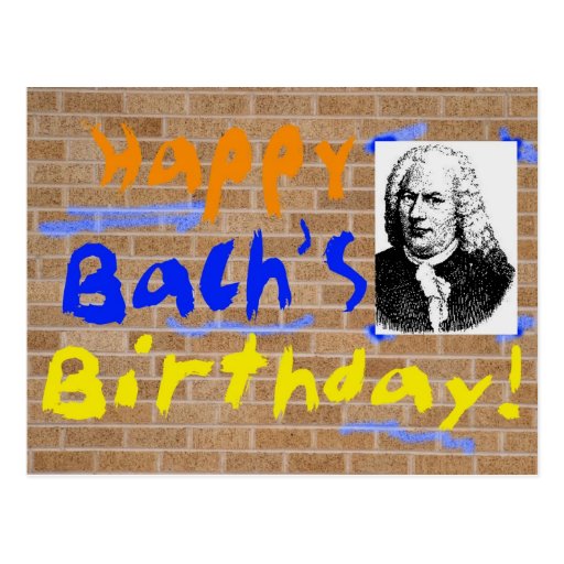 Happy Birthday, Bach Postcard | Zazzle