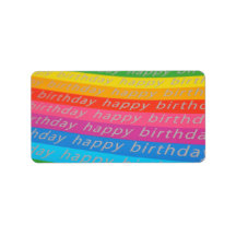 Happy Birthday Background Address Label