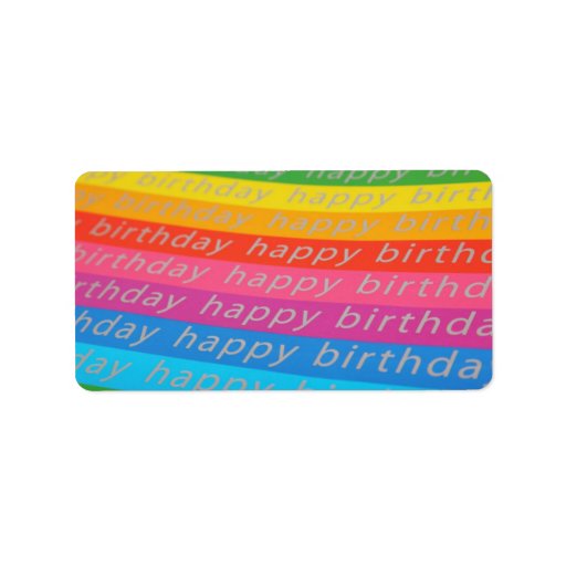 Happy Birthday Background Address Label | Zazzle